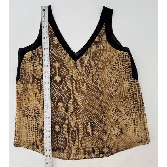 Anne Klein Snakeskin Sleeveless Chiffon Blouse Size 14 Preppy Event - Picture 10 of 11